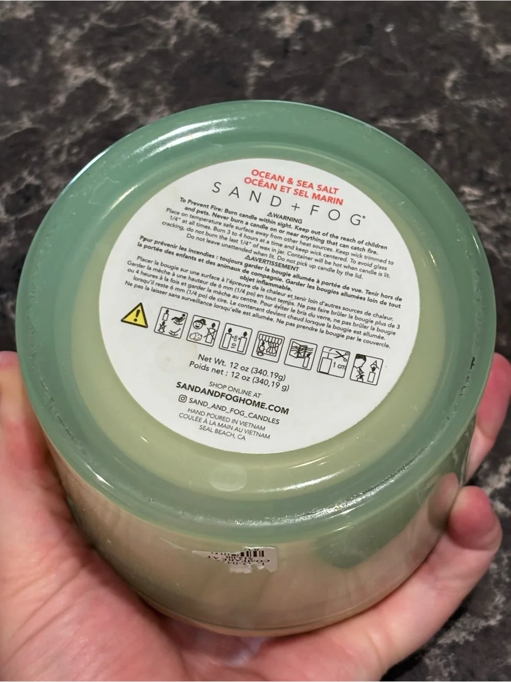 ❗️Sand + Fog Ocean & Sea Salt Scented Candle - Mom Floral Lid Mother’s Day!